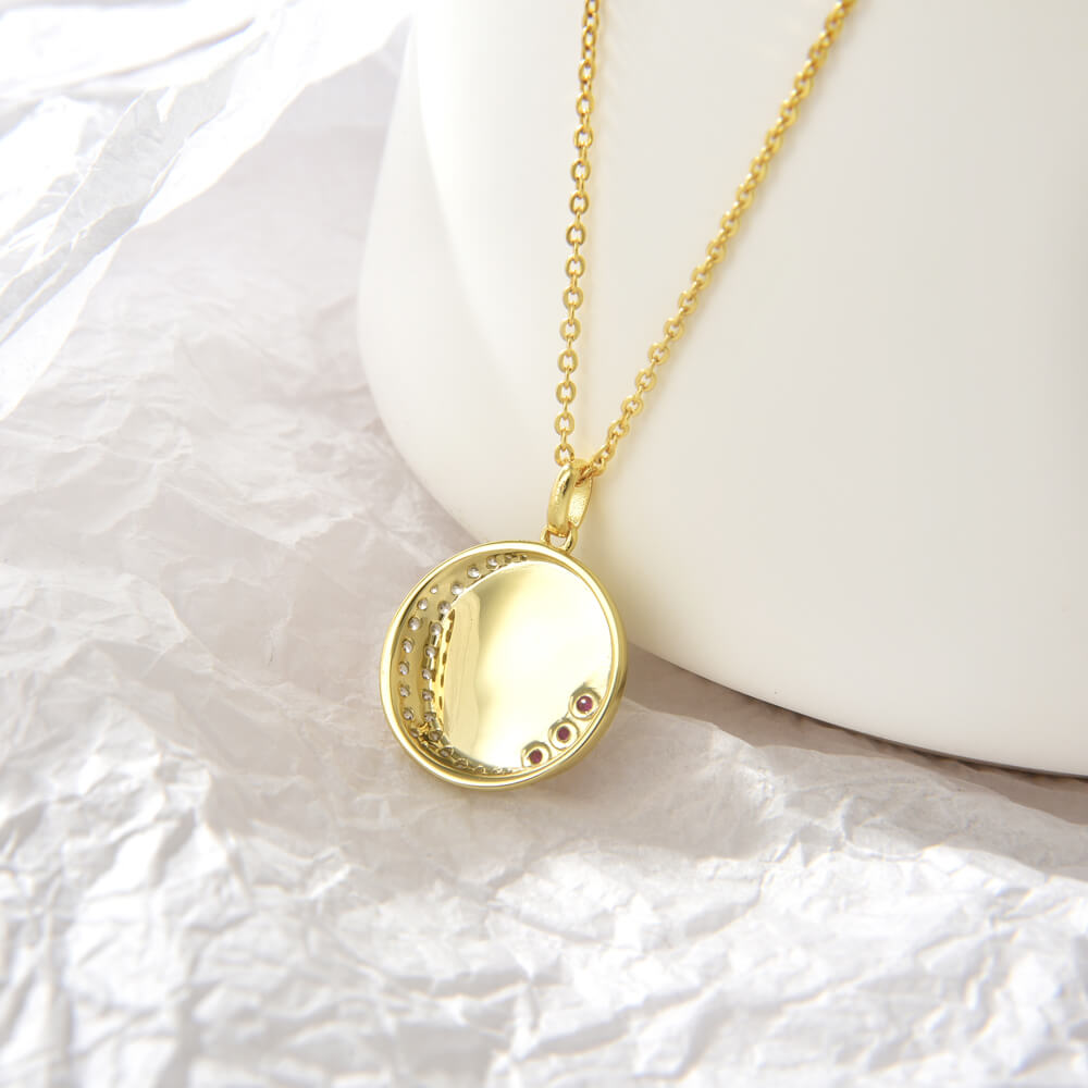 18K Gold Jewelry Personalized Pendant Tags Simple Necklace OEM/ODM Design