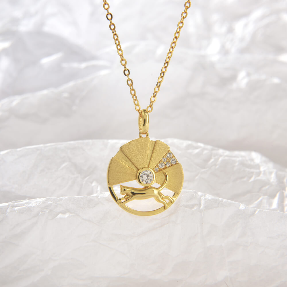 18k Gold Cute Animals Jewelry Personalized Pendant Tags Simple Necklace OEM/ODM Design