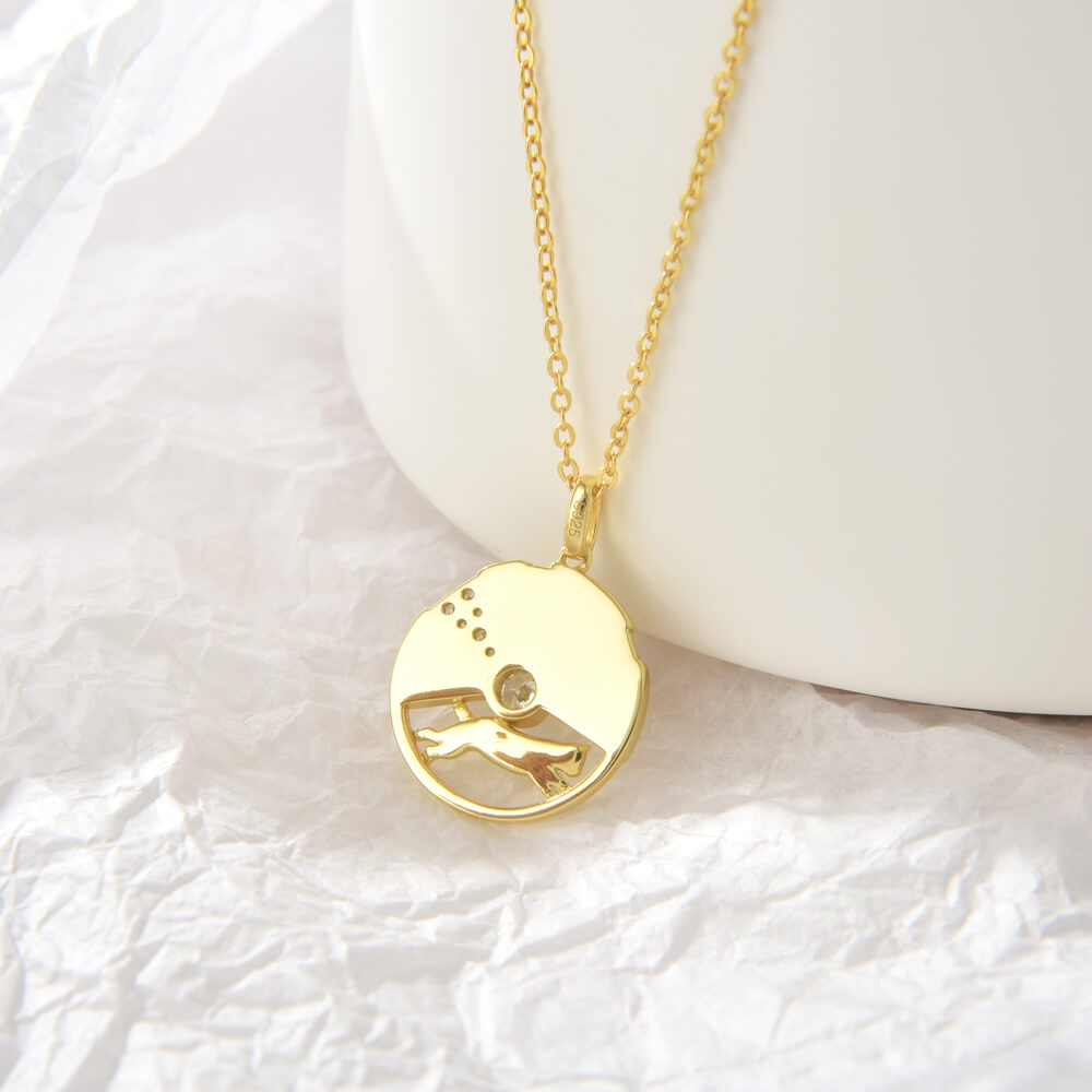 18k Gold Cute Animals Jewelry Personalized Pendant Tags Simple Necklace OEM/ODM Design