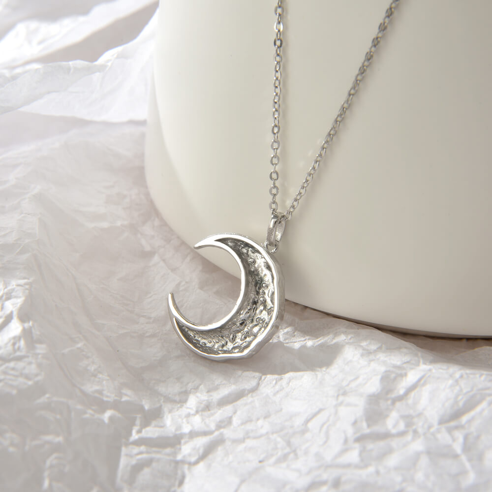 Fashion Jewelry The Moon Silver Necklace 925 Sterling Woman Presents