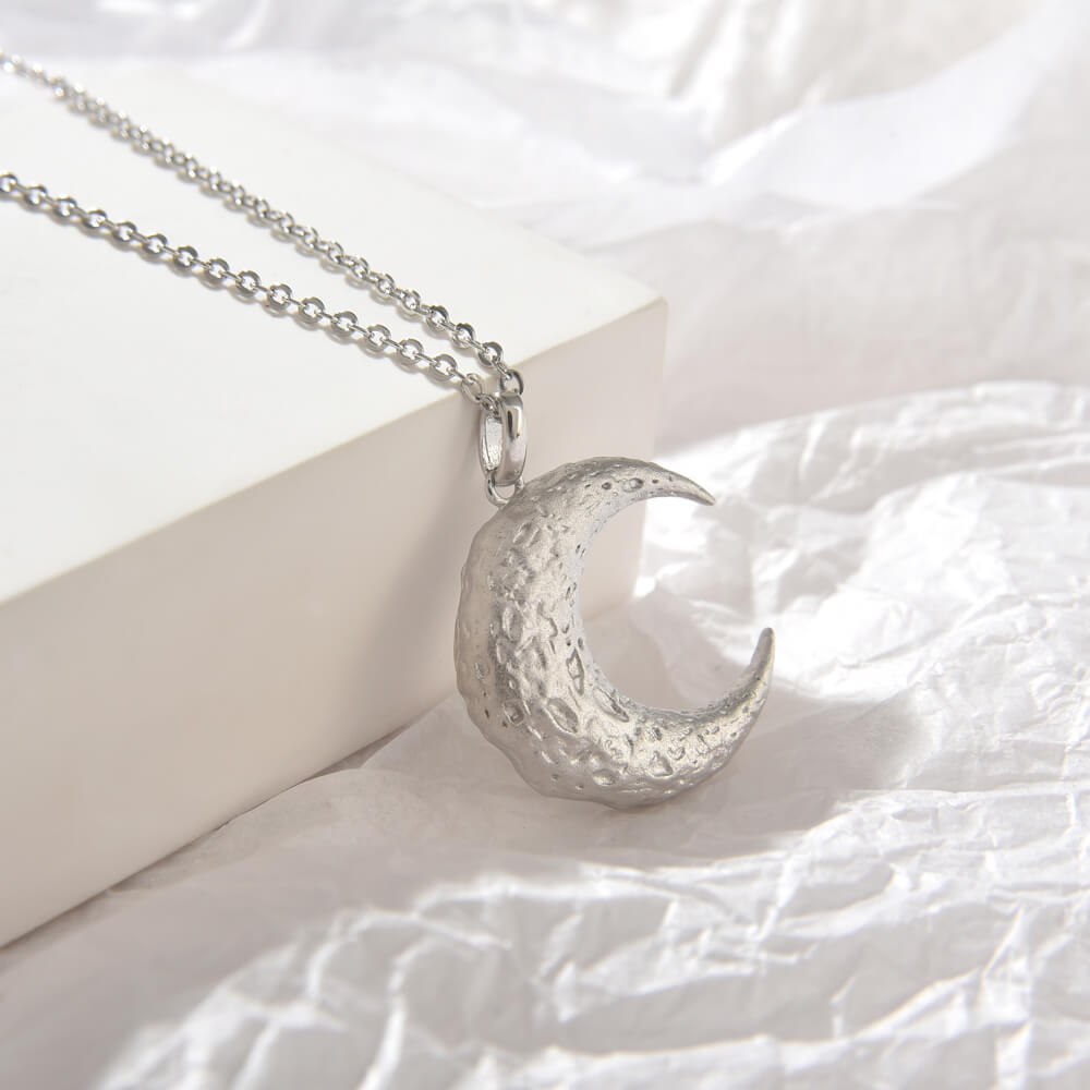 Fashion Jewelry The Moon Silver Necklace 925 Sterling Woman Presents