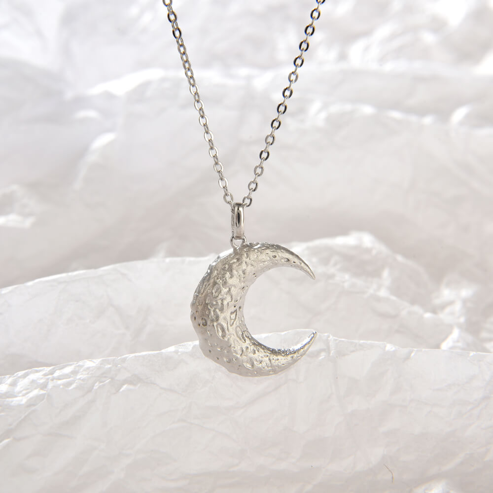 Fashion Jewelry The Moon Silver Necklace 925 Sterling Woman Presents