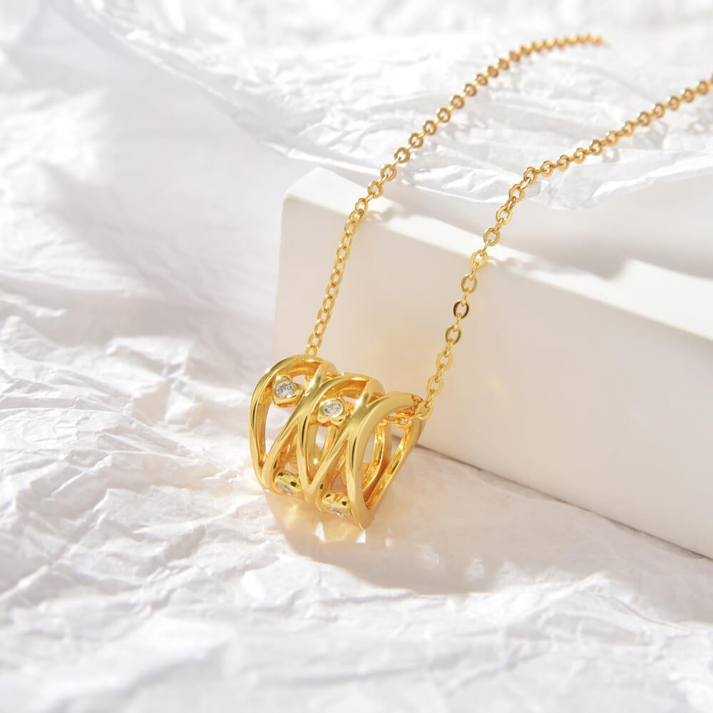 Unique Design 18K Gold Sterling SilverChain Necklace Jewelry Manufacturer Fine Price Gold Necklace