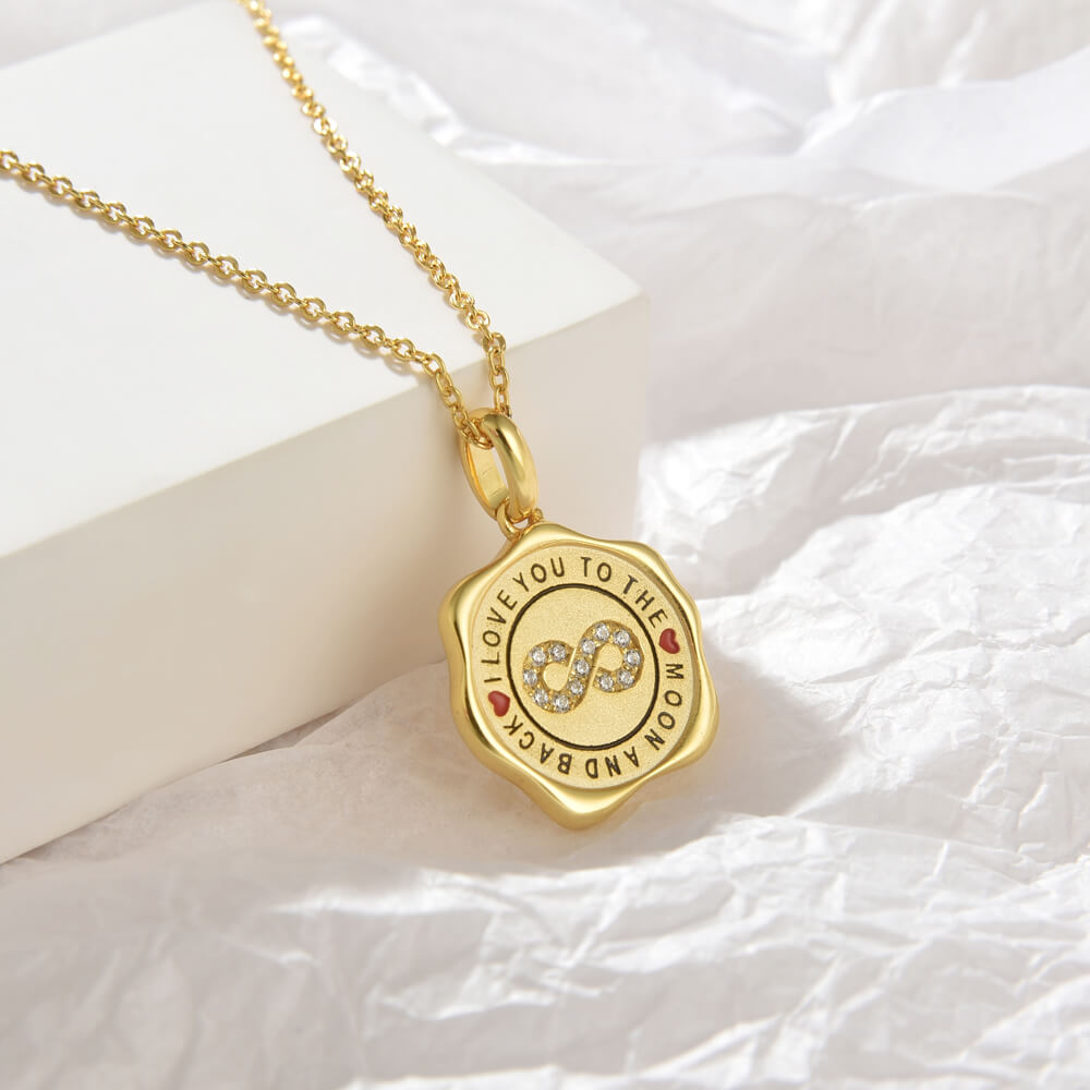 18K Gold Jewelry Personalized Pendant Tags Simple Pendant Necklace OEM/ODM Design