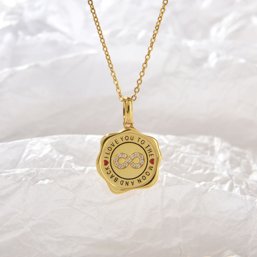 18K Gold Jewelry Personalized Pendant Tags Simple Pendant Necklace OEM/ODM Design